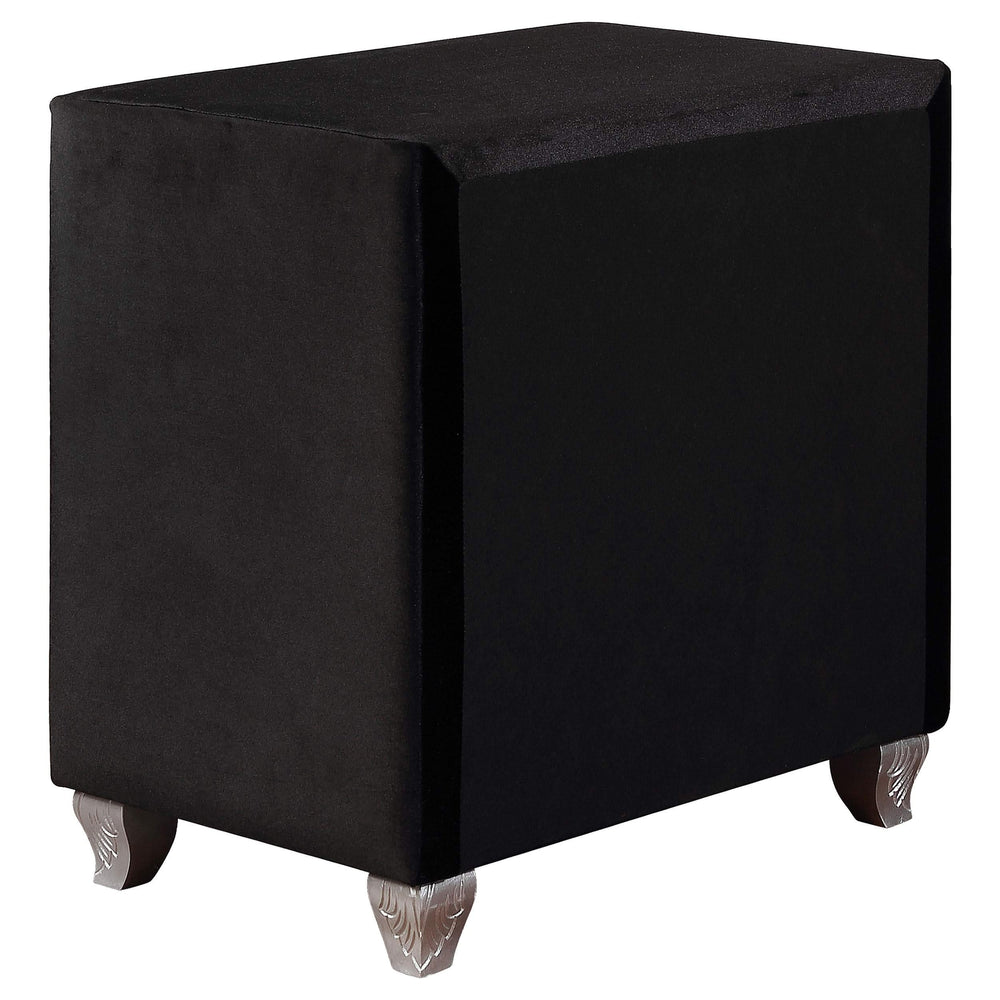 Juego de dormitorio Deanna California King de 4 piezas, color negro