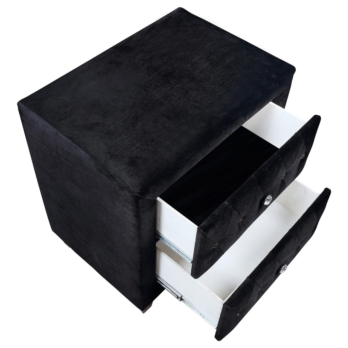 Juego de dormitorio Deanna California King de 4 piezas, color negro