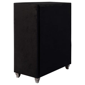 Juego de dormitorio Deanna California King de 5 piezas, color negro