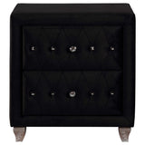 Juego de dormitorio Queen Deanna de 4 piezas, color negro