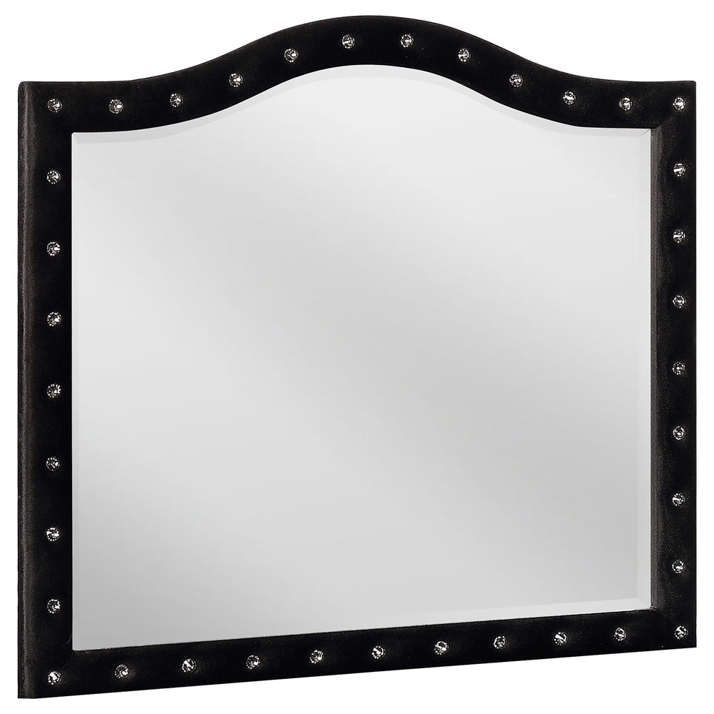 Juego de dormitorio Queen Deanna de 4 piezas, color negro