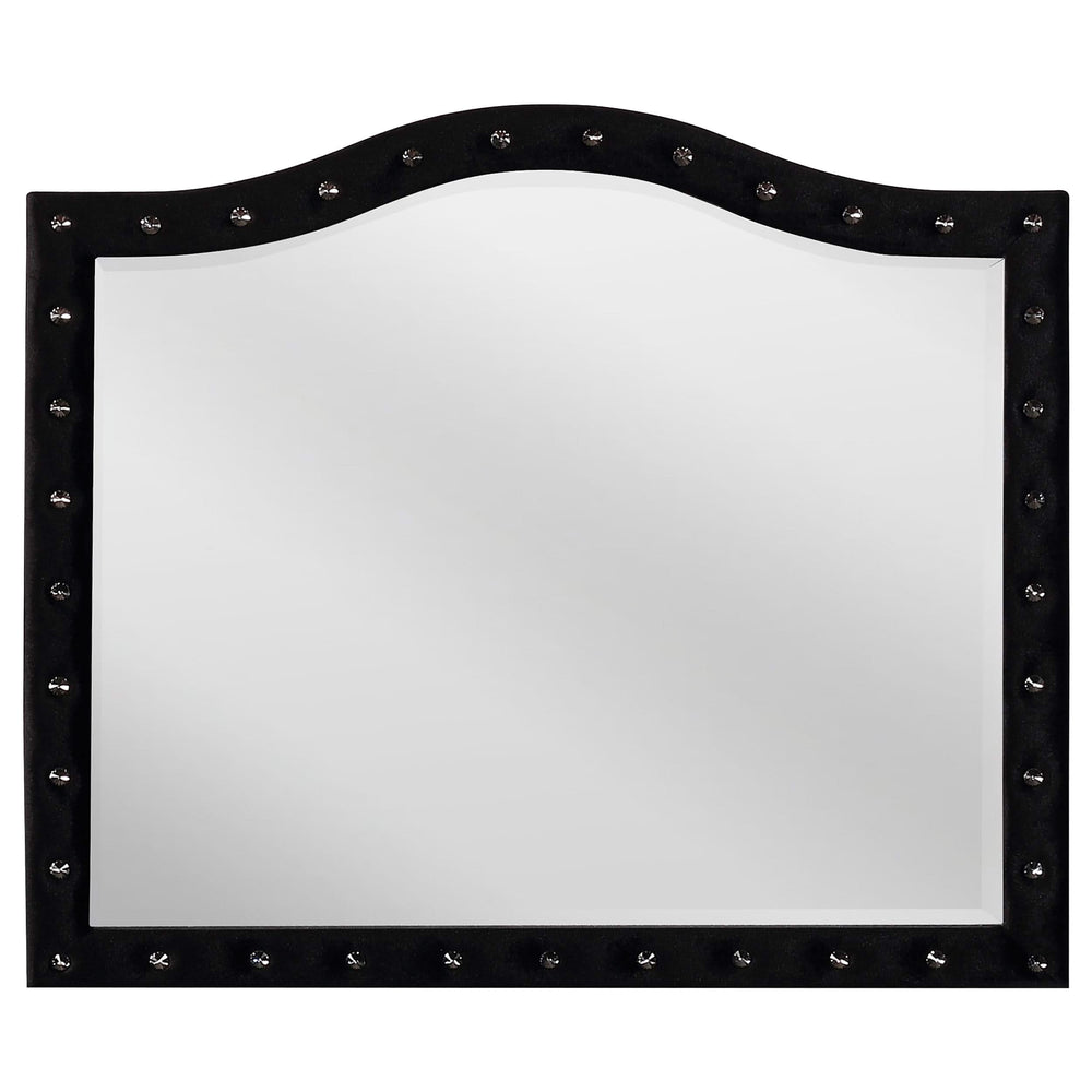 Juego de dormitorio Queen Deanna de 4 piezas, color negro