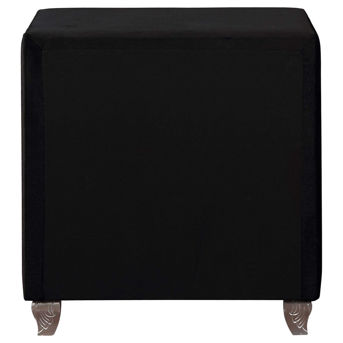 Deanna Upholstered 2-drawer Nightstand Black