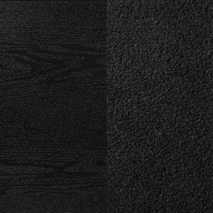 Cama tapizada Miranda California King de 54 pulgadas, color negro