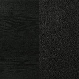 Cama Queen tapizada Miranda de 54 pulgadas, color negro