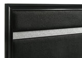 Cama individual tapizada Miranda de 54 pulgadas, color negro
