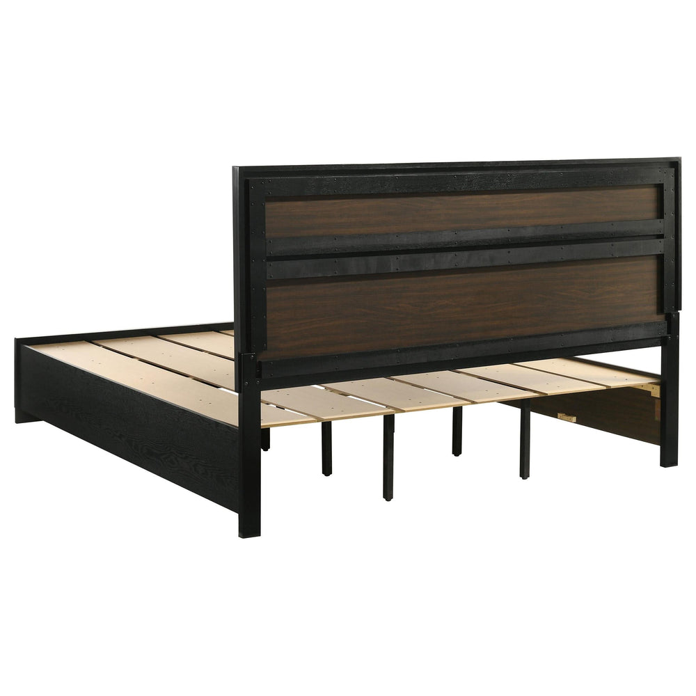Juego de dormitorio Miranda Eastern King de 4 piezas, color negro