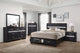 Juego de dormitorio Miranda California King de 4 piezas, color negro
