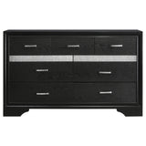 Juego de dormitorio Miranda California King de 4 piezas, color negro