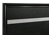 Juego de dormitorio Miranda California King de 4 piezas, color negro