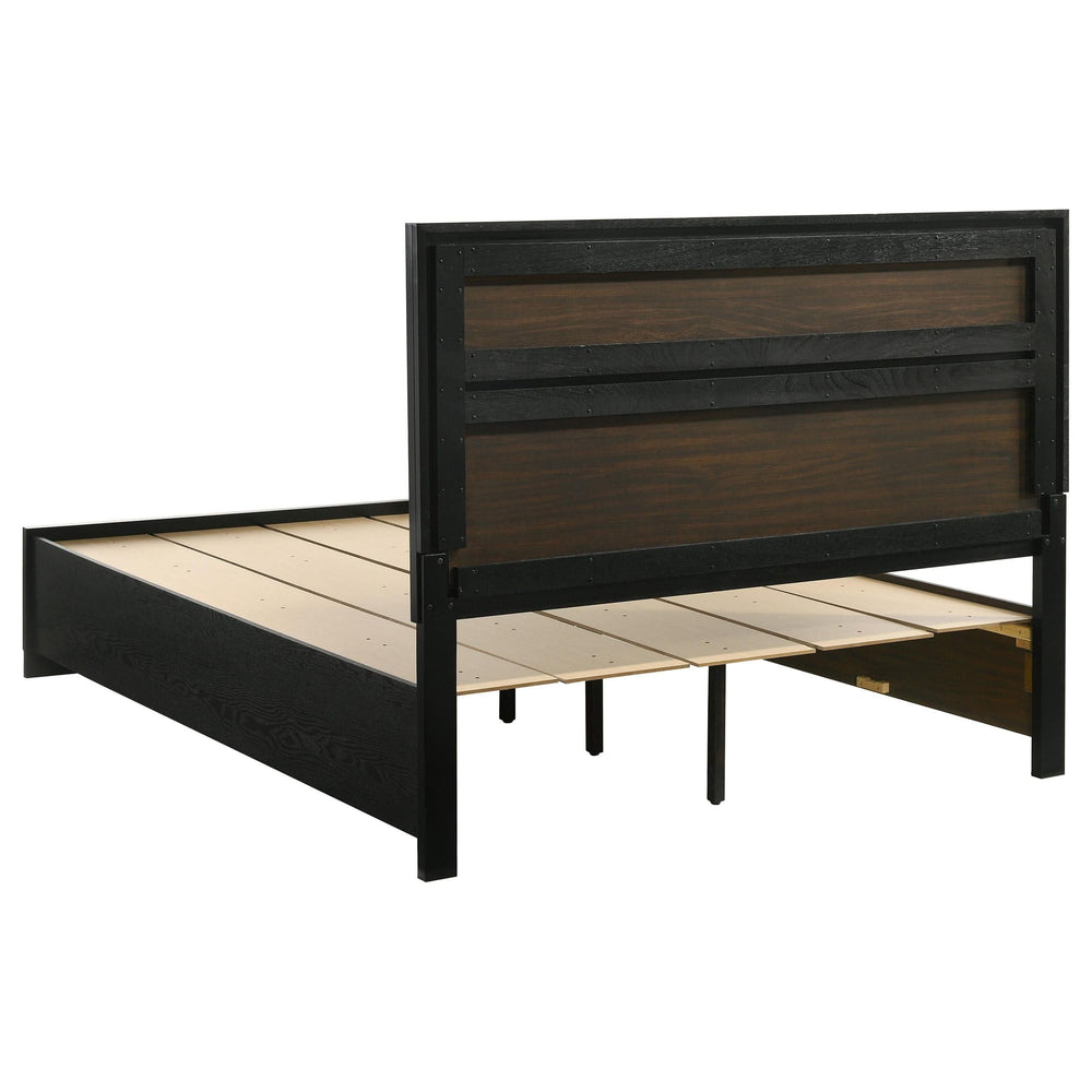 Juego de dormitorio Miranda Queen de 5 piezas, color negro