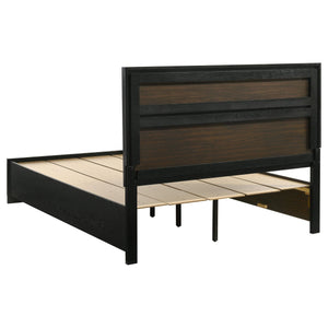 Juego de dormitorio Miranda Queen de 5 piezas, color negro