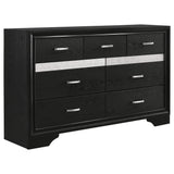 Juego de dormitorio Miranda Queen de 5 piezas, color negro