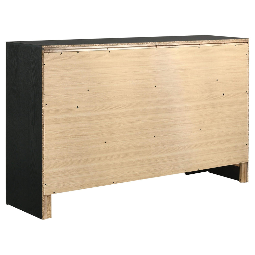 Juego de dormitorio Miranda Queen de 5 piezas, color negro