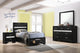 Juego de dormitorio doble Miranda de 4 piezas, color negro