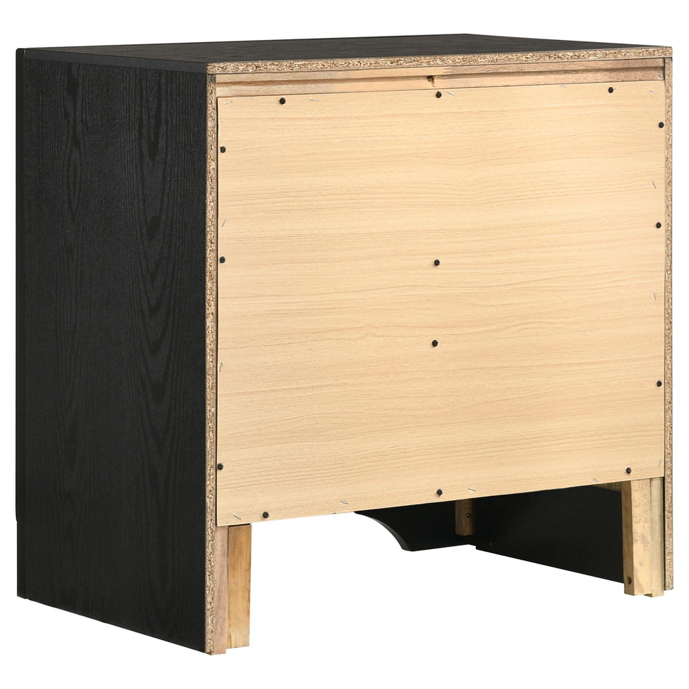 Juego de dormitorio doble Miranda de 5 piezas, color negro