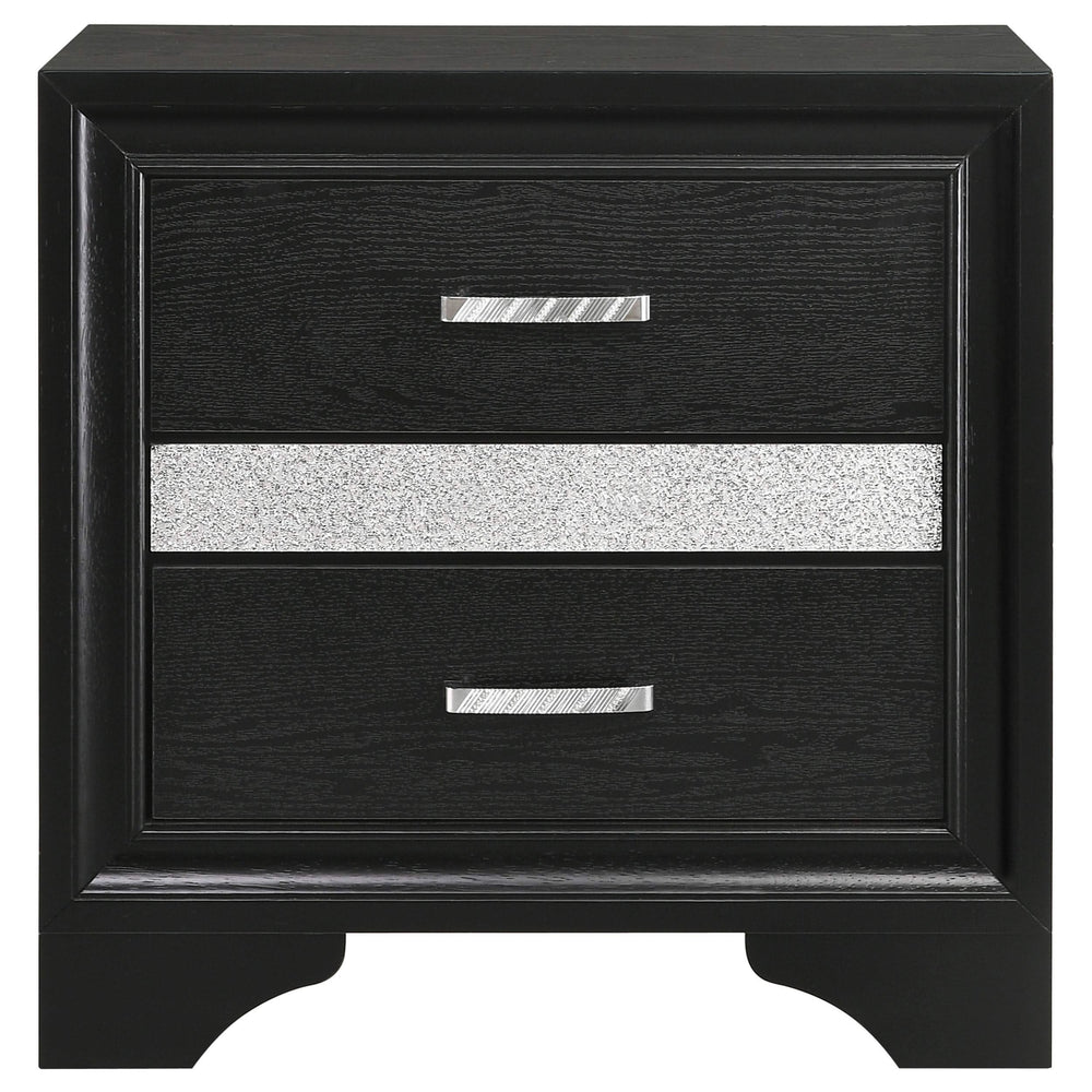 Miranda 3-drawer Nightstand Black