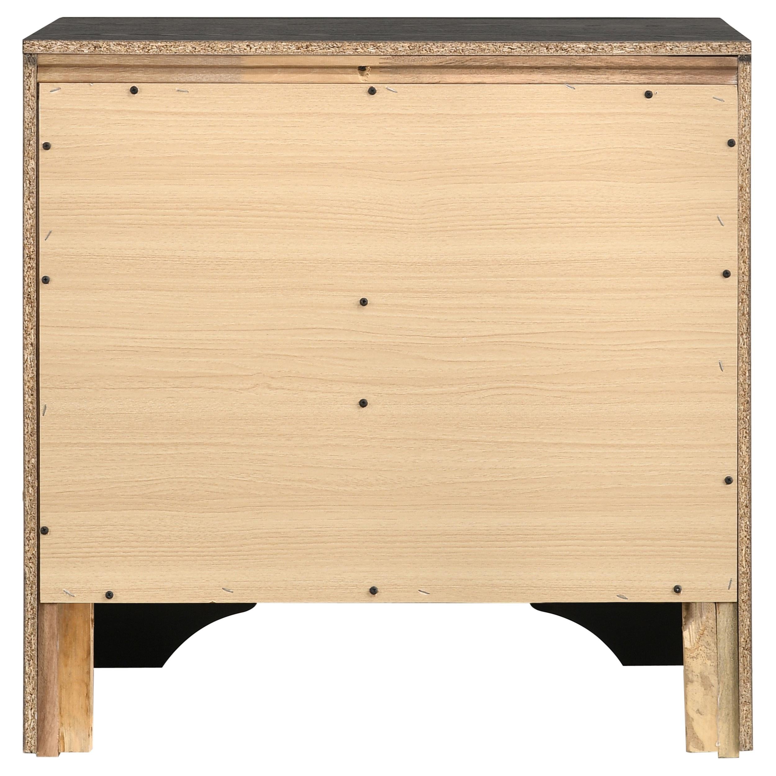 Miranda 3-drawer Nightstand Black