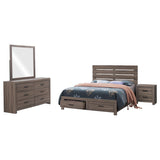 Juego de dormitorio Brantford de 4 piezas tamaño Queen en roble barril