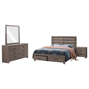 Juego de dormitorio Brantford de 4 piezas tamaño Queen en roble barril