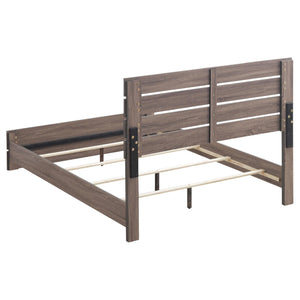 Cama King con paneles Brantford Wood Eastern en roble barril