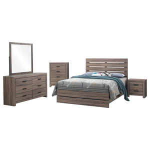 Juego de dormitorio Brantford de 5 piezas tamaño Queen en roble barril