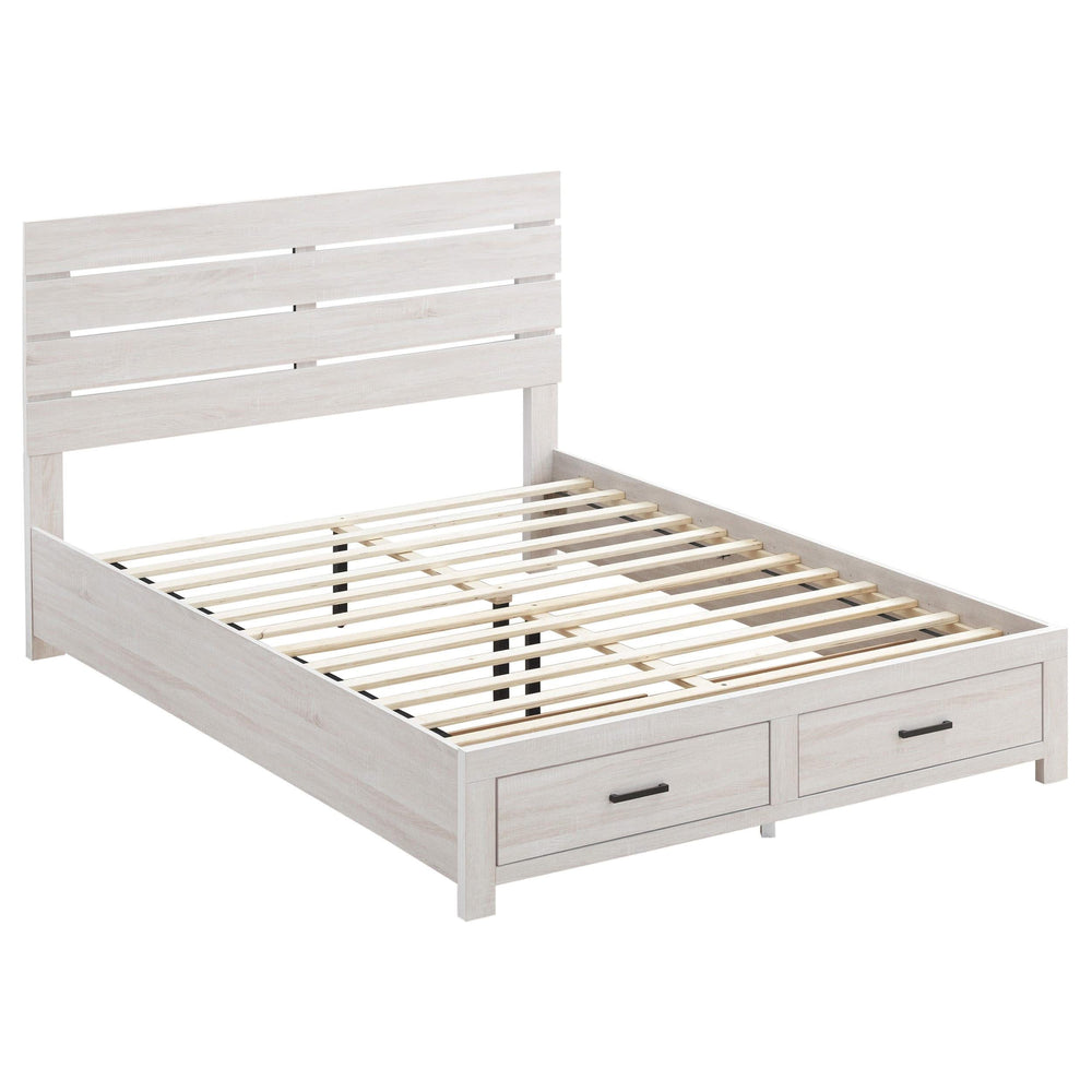 Juego de dormitorio Brantford de 4 piezas Eastern King en blanco costero