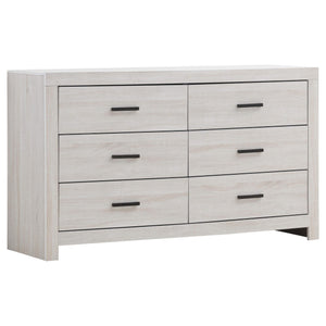 Juego de dormitorio Brantford de 4 piezas Eastern King en blanco costero