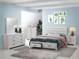 Juego de dormitorio Brantford de 5 piezas Eastern King en blanco costero
