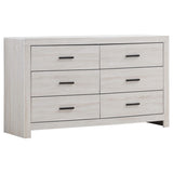 Juego de dormitorio Brantford de 5 piezas Eastern King en blanco costero