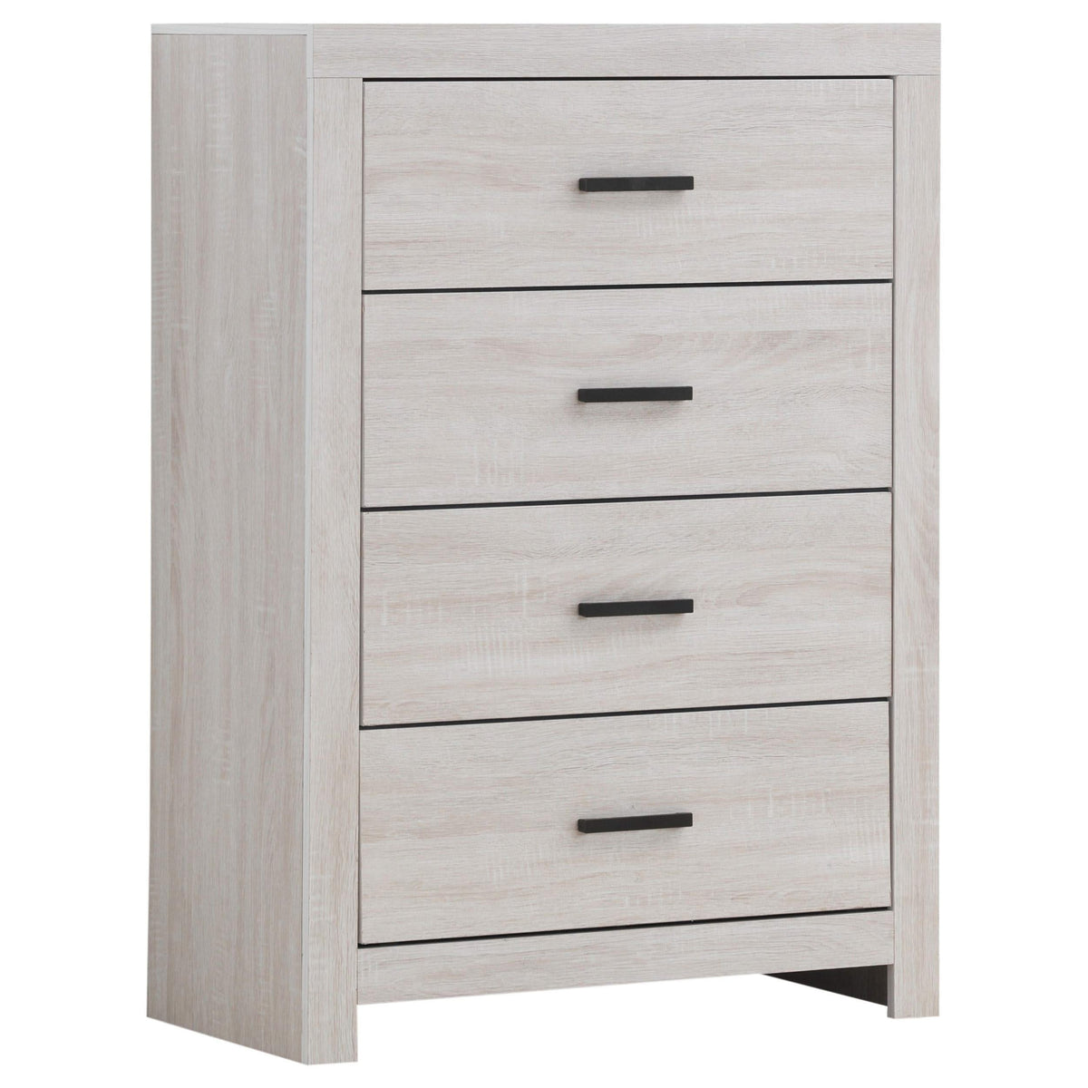 Juego de dormitorio Brantford de 5 piezas Eastern King en blanco costero