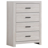 Juego de dormitorio Brantford de 5 piezas Eastern King en blanco costero