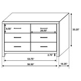 Juego de dormitorio Brantford de 5 piezas tamaño Queen en blanco costero