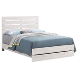 Cama Queen con paneles de madera Brantford en blanco costero