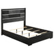 Cama con paneles de madera Blacktoft Eastern King, color negro