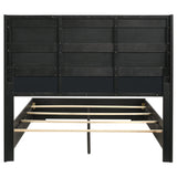 Cama con paneles de madera Blacktoft Eastern King, color negro