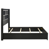 Cama con paneles de madera Blacktoft Eastern King, color negro