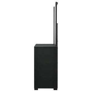 Cómoda Blacktoft de 6 cajones con espejo negro