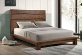 Cama Queen Genevieve con plataforma en marrón oscuro