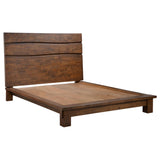 Cama Queen Genevieve con plataforma en marrón oscuro