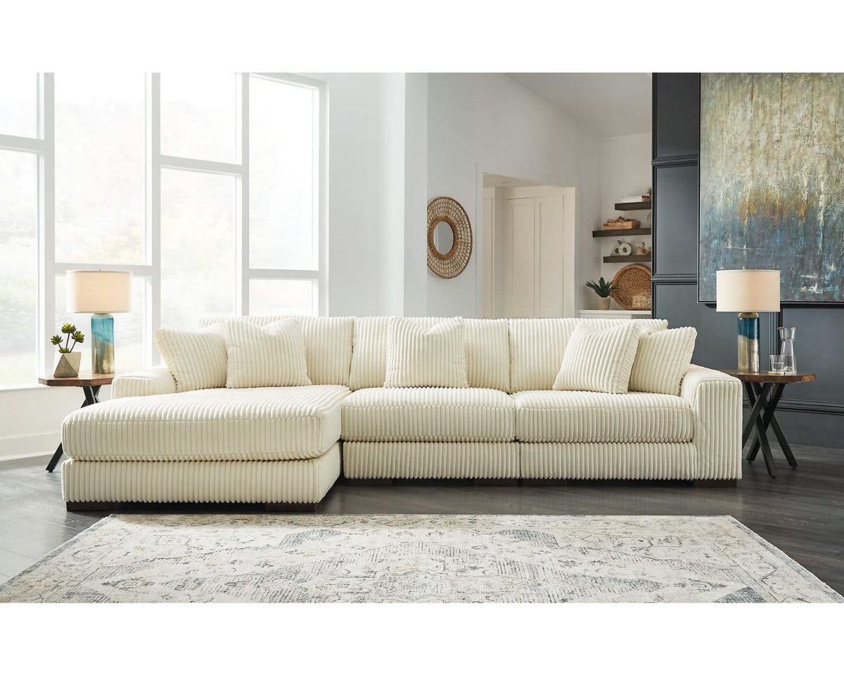 Seccional Lindyn de 3 piezas con chaise longue