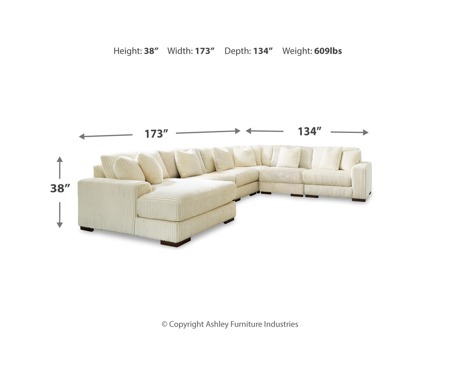 Lindyn 6-Piece Sectional with Chaise