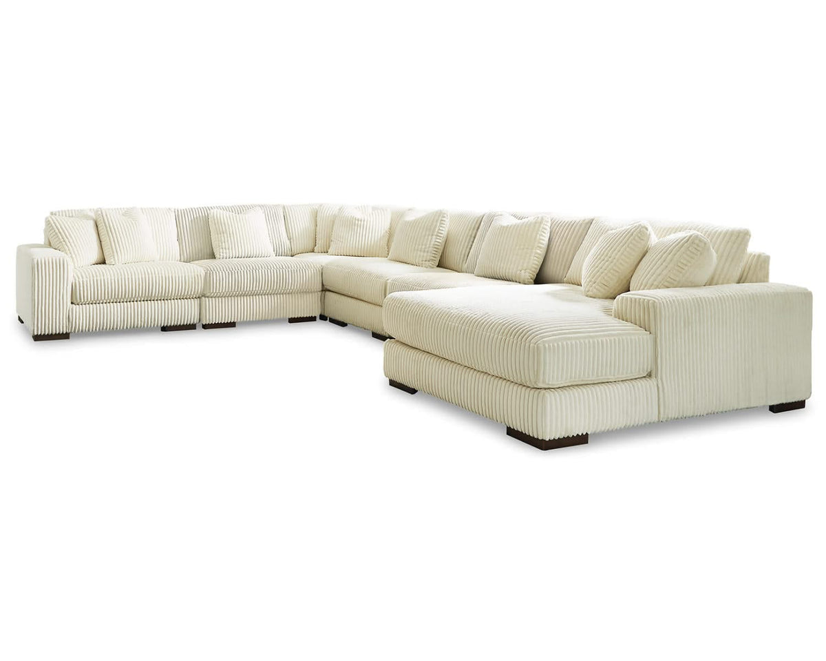 Seccional Lindyn de 6 piezas con chaise longue