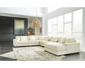 Seccional Lindyn de 6 piezas con chaise longue