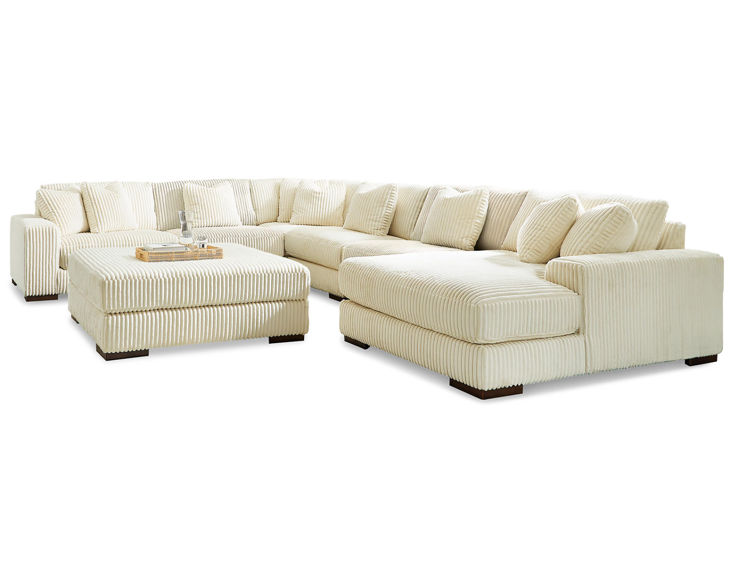 Lindyn 6-Piece Sectional with Chaise and Ottoman