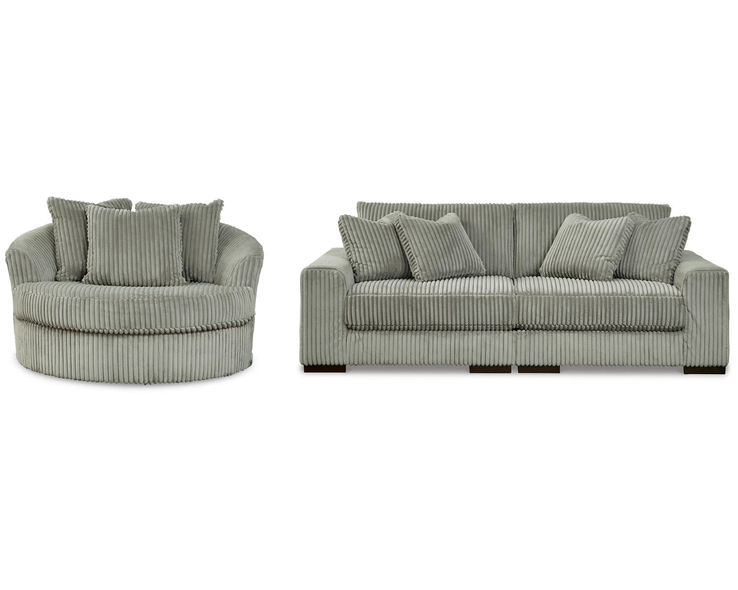 Lindyn 2-Piece Sectional Sofa and Oversized Swivel Accent Chair