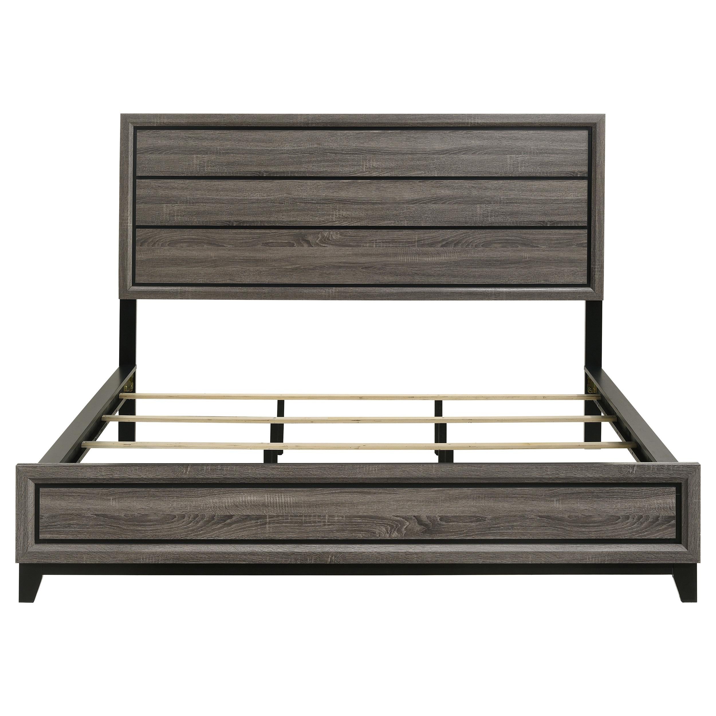 Watson Wood California King Panel Bed Grey Oak