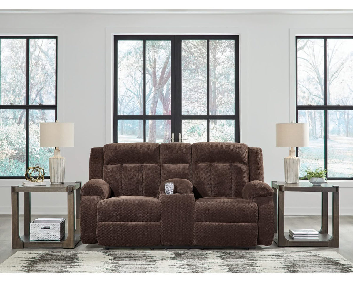 Loveseat reclinable eléctrico Observation con consola