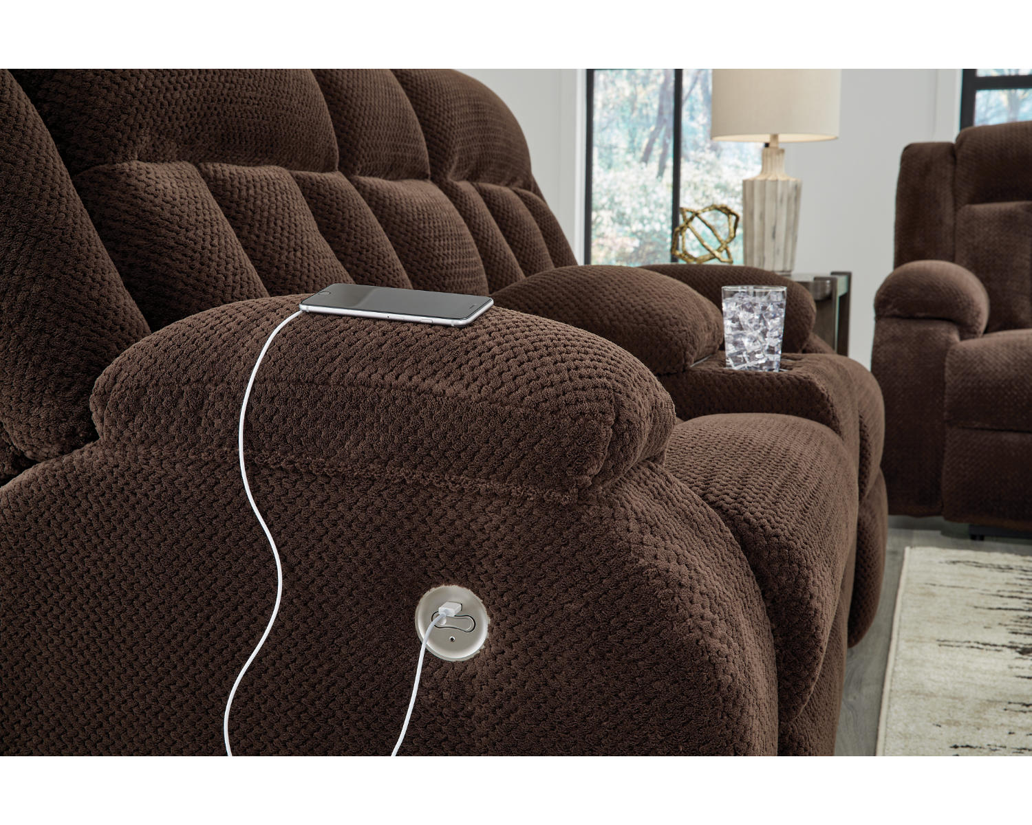 Observation Power Reclining Loveseat with Console