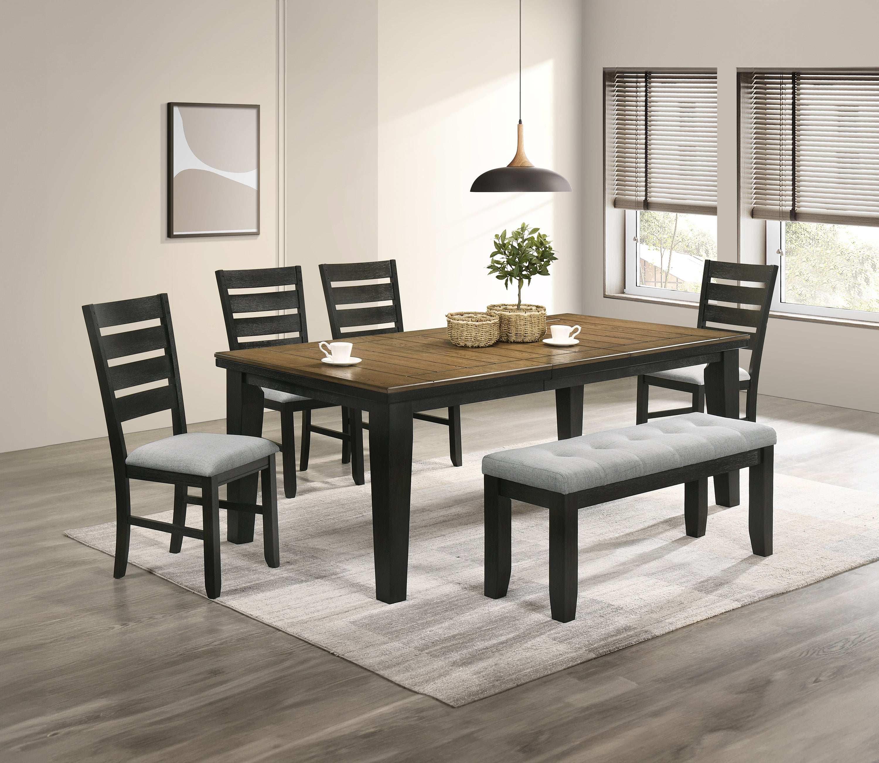 2152WC-6P BARDSTOWN WHEAT CHARCOAL DINING